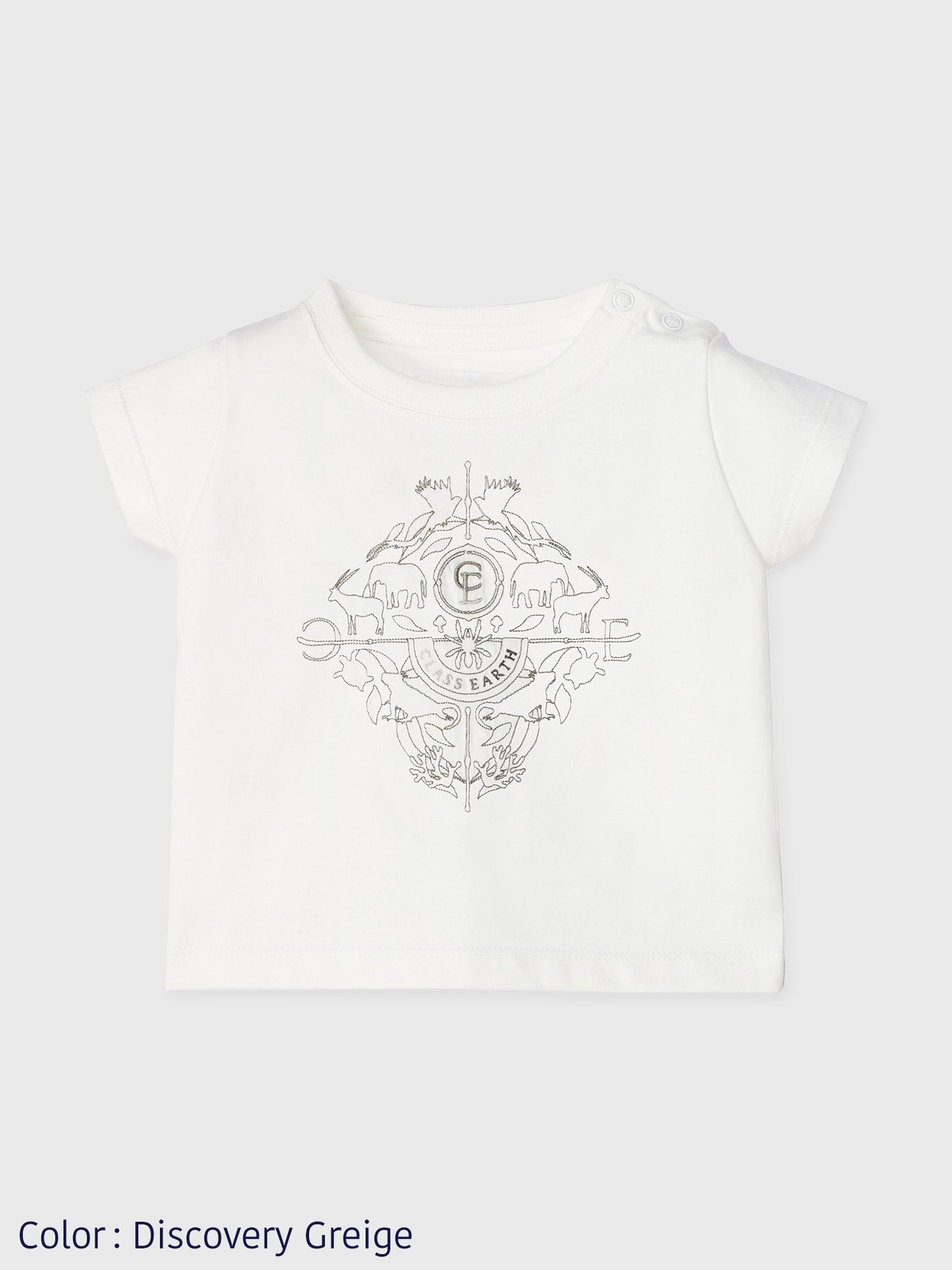 【Kids】Emblem of Endangered Species Embroidered T-shirt