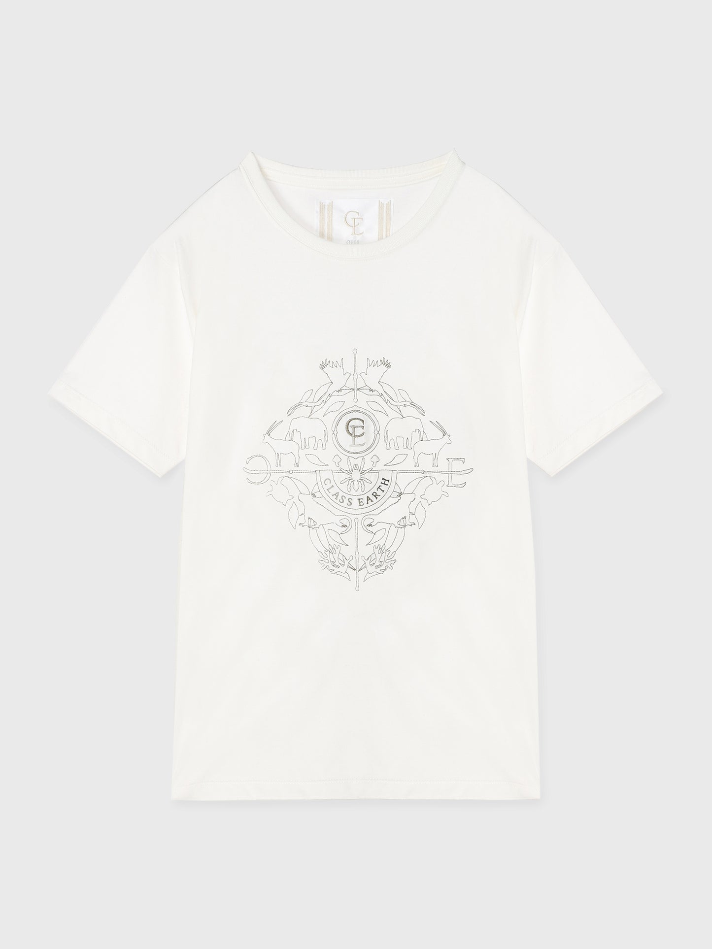 Emblem of Endangered Species Embroidered T-shirt