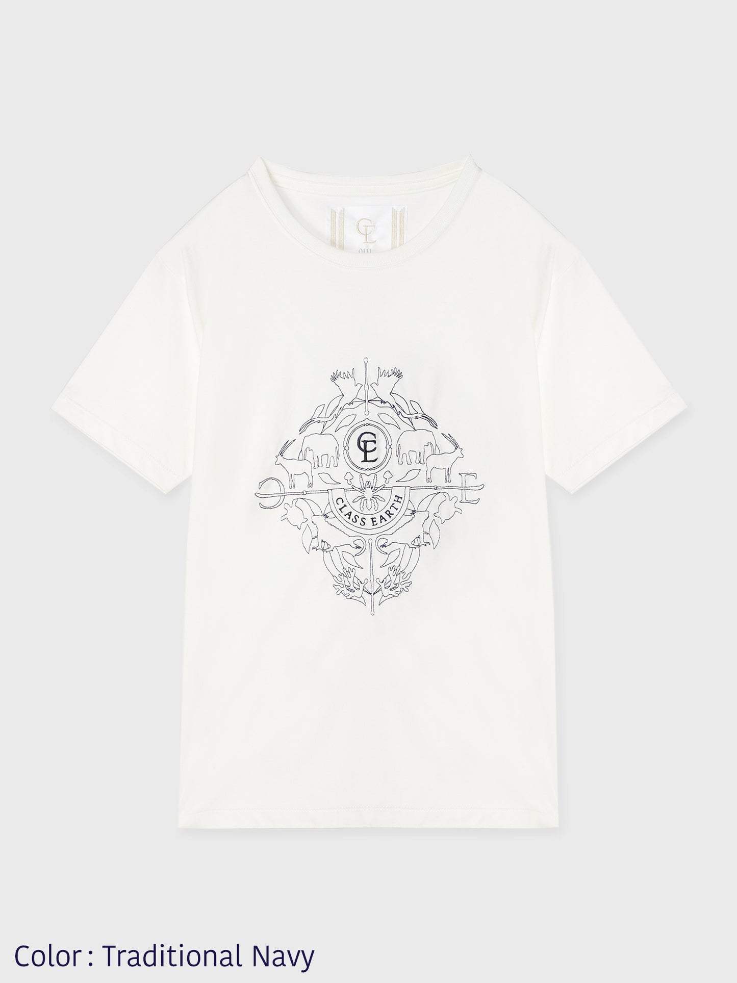 Emblem of Endangered Species Embroidered T-shirt