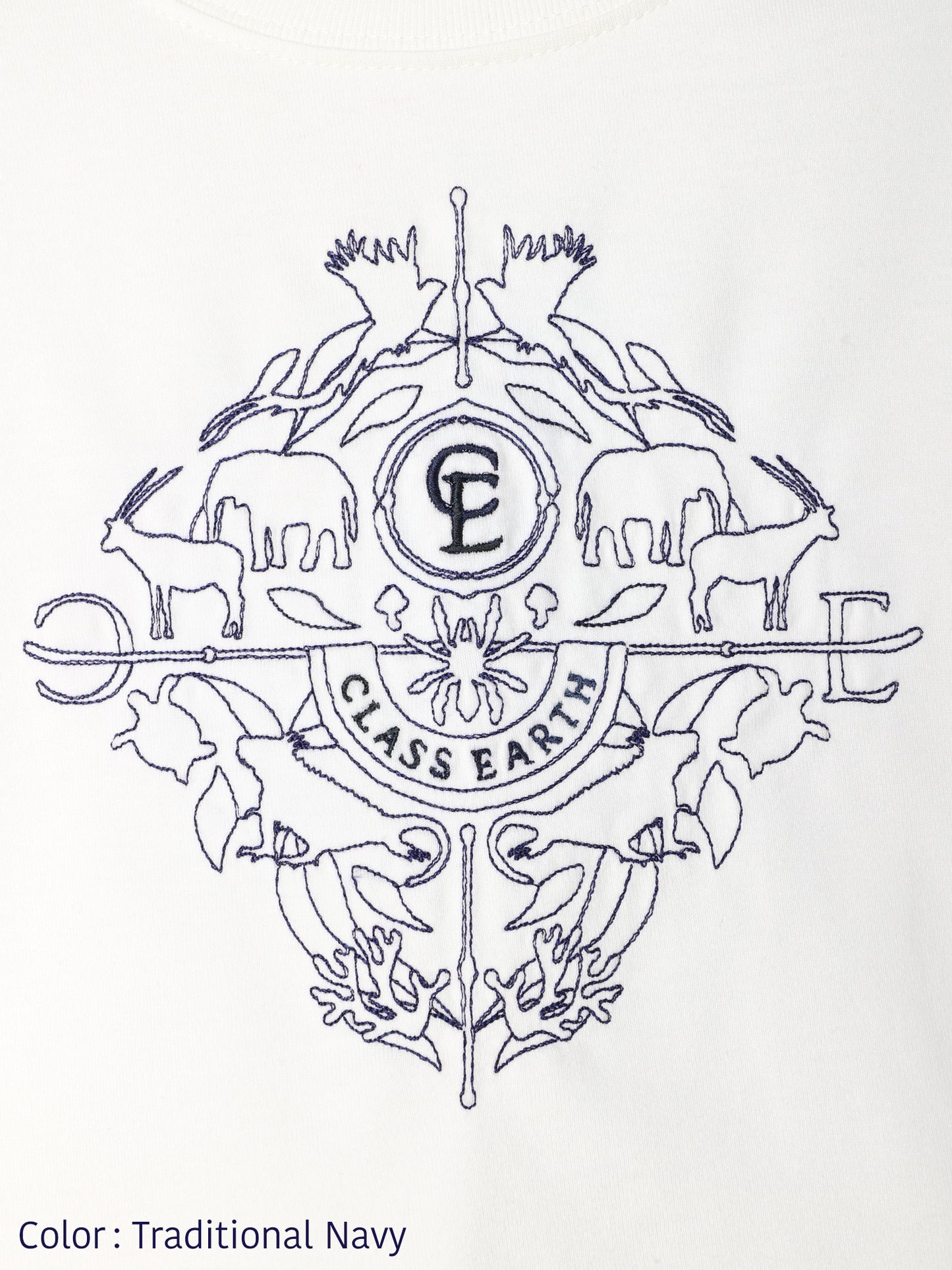 [Kids] Emblem of Endangered Species Embroidered T-shirt