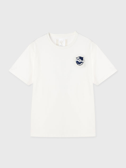 CLASS EARTH Logo Embroidered T-shirt