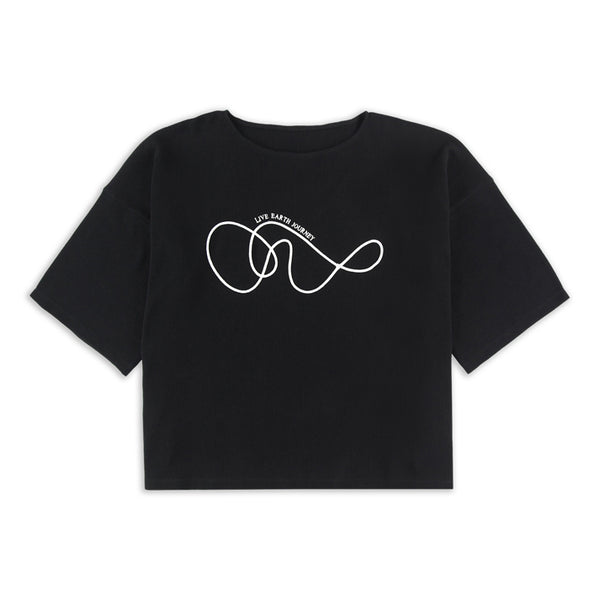 「いのちめぐる冒険（LIVE EARTH JOURNEY）」の公式Tシャツ Black